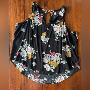 Light Flowy V-Neck Floral Tank Top by Old Navy XXL